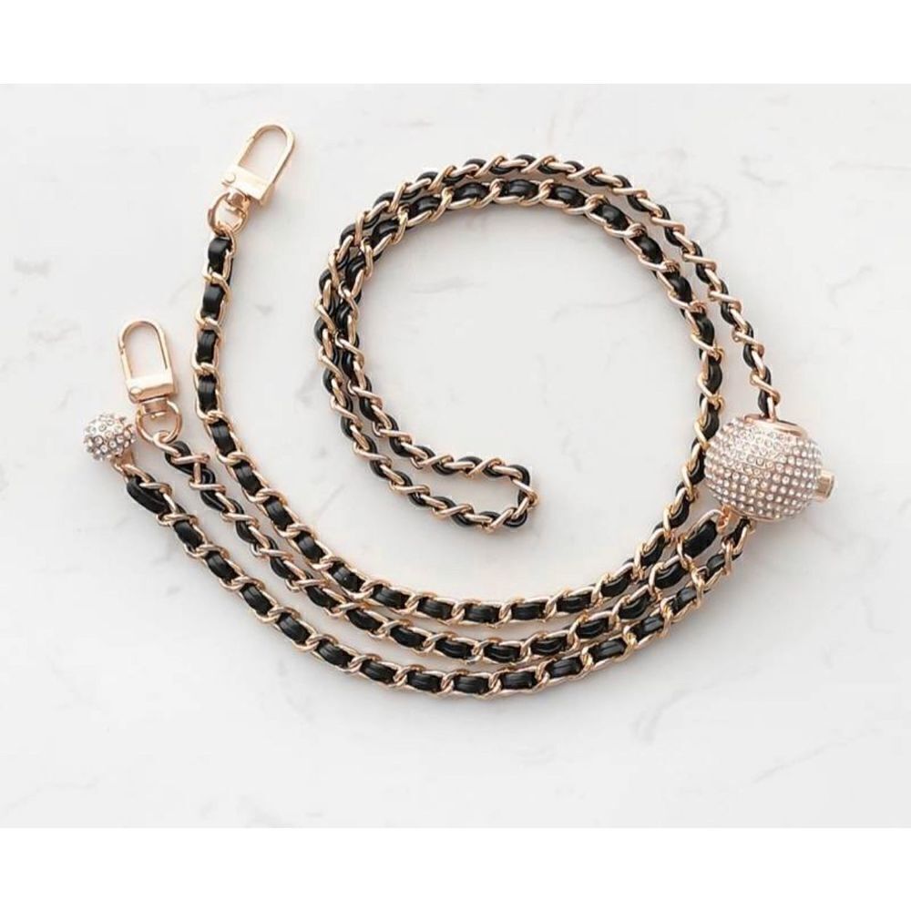 High Quality Adjustable Purse Chain Strap with Diamonds